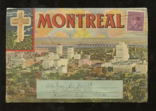Canada 1949 Colour Lettercard Multi 20 Views Montreal photo