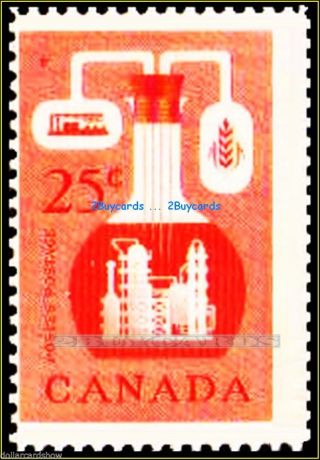 Canada 1956 Vintag Canadian Chemical Industry Face 25 Cent Stamp Error photo
