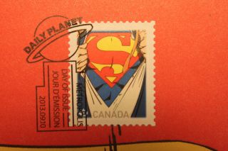 Canada 2013 First Day Cover - Superman (coil) Fdc photo