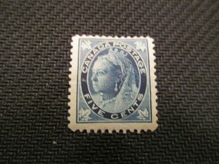 1897 Canada Mh 5 Cent Stamp,  70,  Cat.  $150.  00 photo