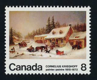 Canada 610i Art,  Cornelius Krieghoff,  Horse photo