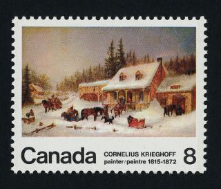 Canada 610pi Art,  Cornelius Krieghoff,  Horse photo