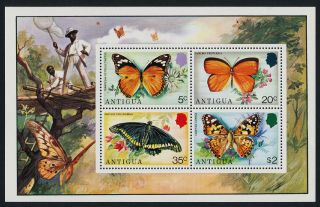 Antigua 393a Butterflies,  Flowers photo