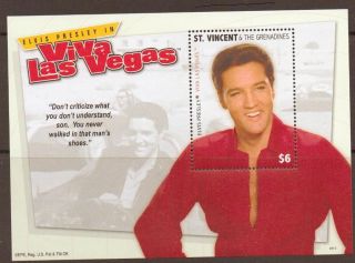 St.  Vincent 2009 Elvis Las Vegas M/sheet (2) photo