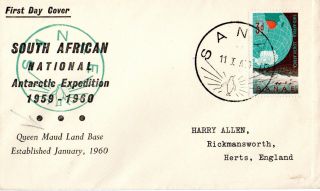 South Africa 11 Jan 1960 National Antarctic Expedition Cached Cover Shs photo