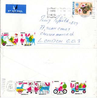 Bermuda 6 December 1971 Christmas First Day Cover With Additional Labels photo