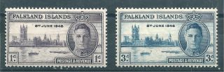 1946 Colonies Falkland Islands - Peace Issue Og photo