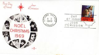 Canada 8 October 1969 Christmas First Day Cover Machine photo