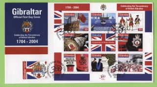 Gibraltar 2004 Tercentenary Miniature Sheet On First Day Cover photo