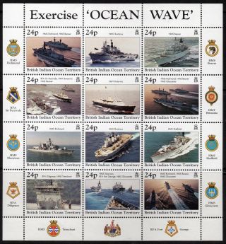 British Indian Ocean Territory Biot 1997 Exercise Ocean Wave Sg 202 - 213 Un/mint photo