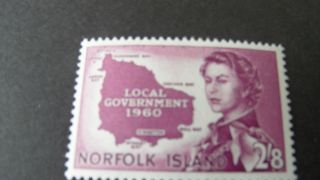 Norfolk Island 1960 Sg 26 Local Government Very Lightly Hinged photo