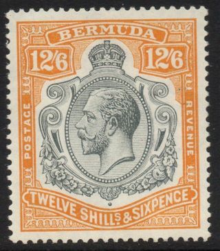 Bermuda Sg93 1932 12/6 Grey & Orange Mtd photo