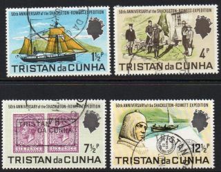 Tristan Da Cunha Sg149/52 1971 50th Anniv.  Of Shickleton - Rowett Exp.  Fine photo