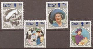 Pitcairn Islands Sg268/71 1985 Queen Mother photo