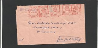 No Stamp Vintage India - Germany Meter Cover 1976 Bombay Gpo Postmark/cancel photo