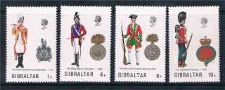 Gibraltar 1973 Military Uniforms (5th) Sg 313/16 photo