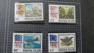 Norfolk Island 1976 Sg 172 - 175 Bicent Of American Revolution photo