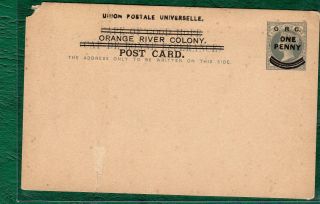 Orange River Colony.  Cape Of Good Hope O/printed Orc One Penny. . photo