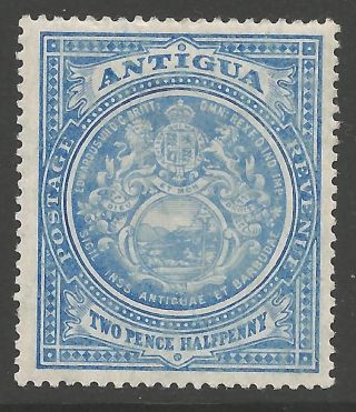 Antigua Sg46a 1908 2½d Blue Mtd photo