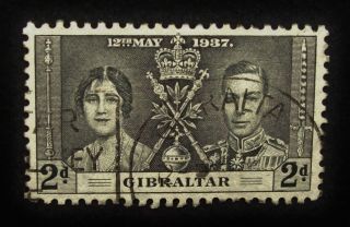 Gibraltar Kgvi 1937 Sg119,  2d Coronation Stamp,  A495 photo