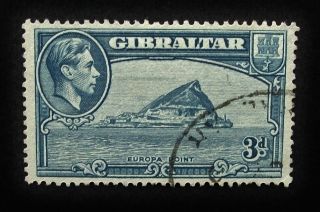 Gibraltar Kgvi 1938 - 51 Sg125,  3d Stamp P13.  5 Europa Point,  A501 photo