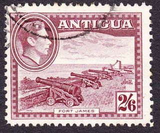 Antigua Kgvi 1938 Defs Sg106 2/6 Brown - Purple,  Fine Used; Cats £20 photo