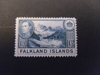 King George Vi Falkland Islands Kgvi Stamp 1/ - Mount Sugar Top photo