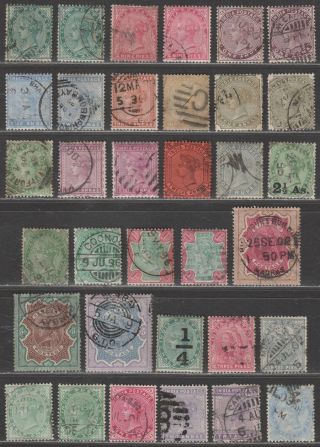India 1882 - 1902 Queen Victoria Selection To 5r photo