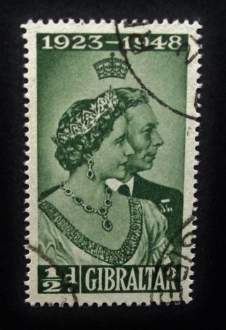 Gibraltar Kgvi 1948 Sg134,  1/2d Royal Silver Wedding Stamp,  A505 photo