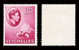 Seychelles Kgvi 1938 - 49 30c Carmine Sg 142 Lightly Hinged Cv £50 photo