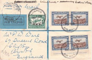 South West Africa 1931 Airmail To England Windhoek Lugpos photo