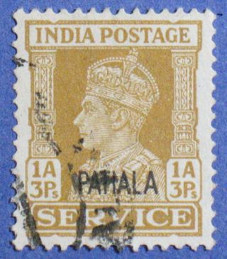 1941 Patiala India 1a3p Scott O68 S.  G.  O76 Cs01124 photo