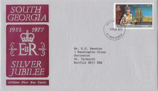 (28133) South Georgia Fdc Queen Silver Jubilee - 7 February 1977 photo