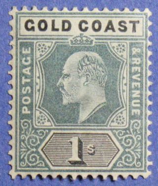 1902 Gold Coast 1s Scott 44 S.  G.  44 Cs01320 photo