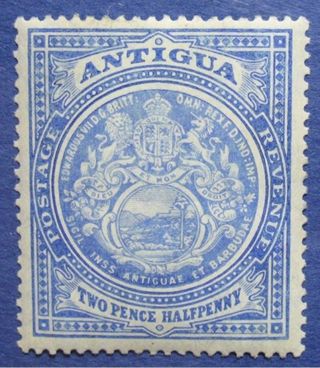 1908 Antigua 2 1/2d Scott 34a S.  G.  46a  Cs04382 photo
