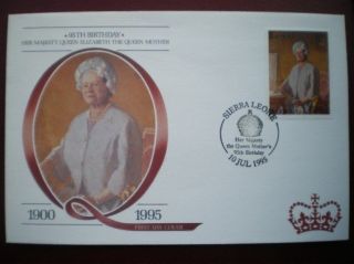 Cover 95th B/day Queen Mother - Sierra Leone (1) photo