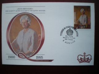 Cover 95th B/day Queen Mother - Turks & Caicos Islands (1) photo
