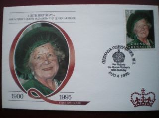 Cover 95th B/day Queen Mother - Grenada Grenadines (4) photo
