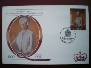 Cover 95th B/day Queen Mother - Dominica (1) photo