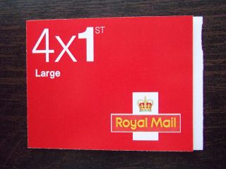 Rb4 / Sb1 (23) 2013 Royal Mail Red Mfil / Ma12 4 X 1st Large Class Booklet photo