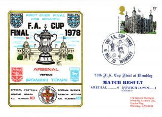 6 May 1978 Fa Cup Final Arsenal 0 Iswich Town 1 Commemorative Cover photo