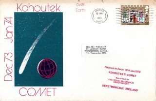 15 January 1974 Kohoutek Comet Commemorative Cover Shs & Cache photo
