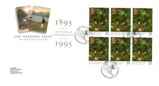 25 April 1995 National Trust Full Pane 1 Royal Mail Fdc This Is England Oakham S photo