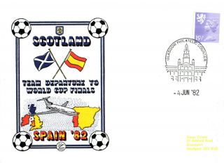 4 June 1982 Scotland Depart To The World Cup Finals Commemorative Cover photo