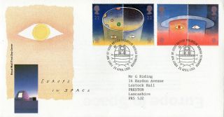 23 April 1991 Europe In Space Royal Mail First Day Cover Bureau Shs photo