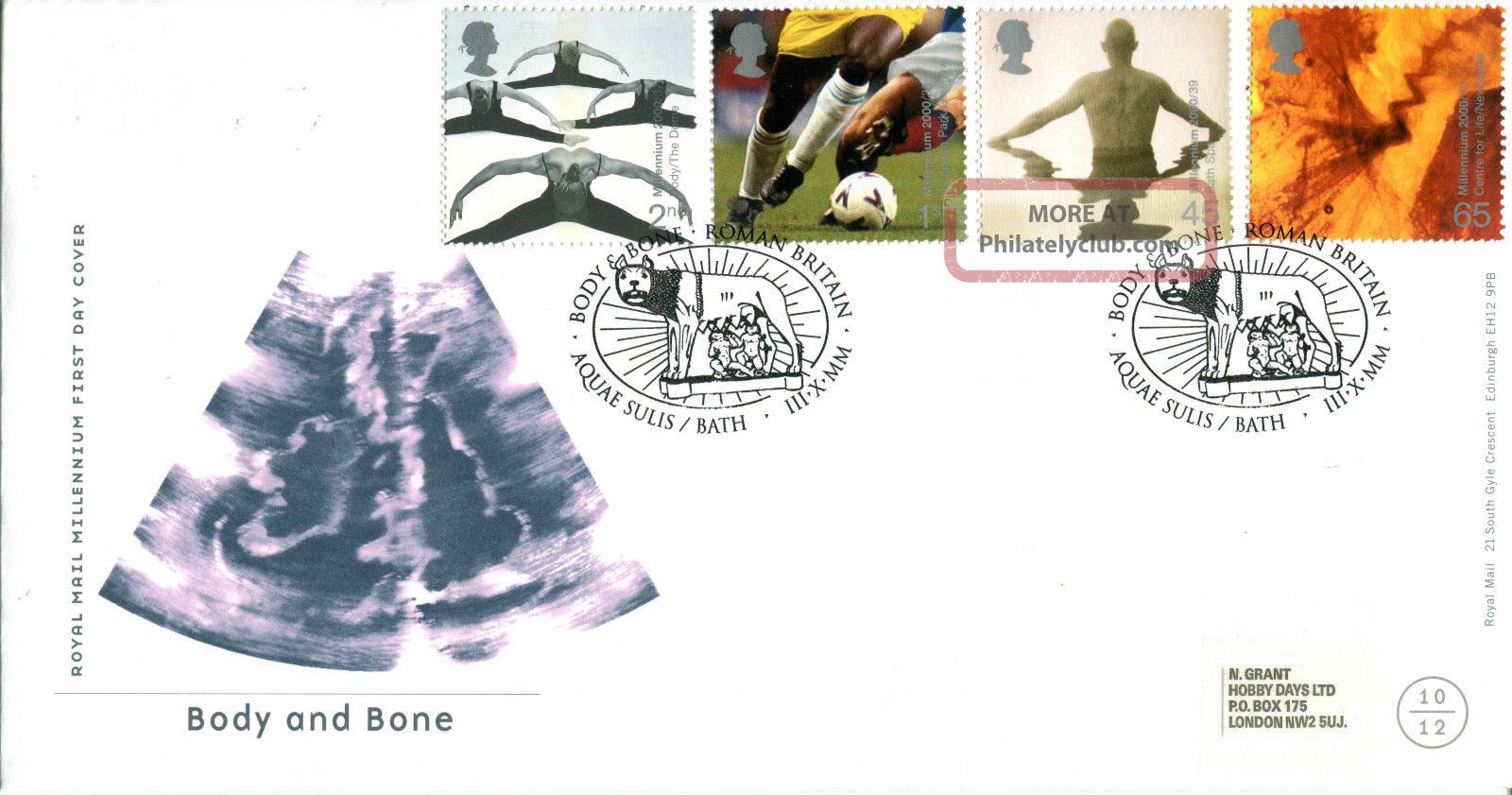 3 October 2000 Body And Bone Royal Mail First Day Cover Aquae Sulis Bath Shs Organizations photo