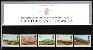 1994 Prince Of Wales Investiture 25th Anniversary Presentation Pack Sg 1810 - 1814 photo