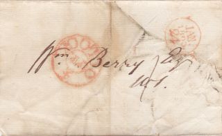 Gb : Wrapper To Wm.  Berry With 4 O ' Clock Mark (1803) photo
