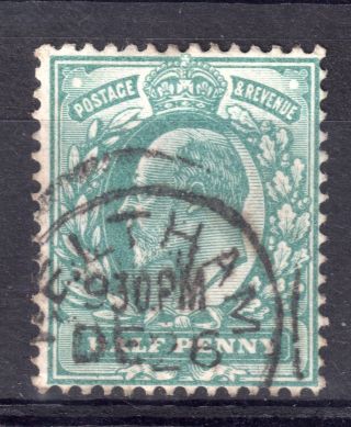 Gb = Town/village Cancel.  On E7 Stamp - Feltham,  Single Ring Cancel.  Boxing Day photo