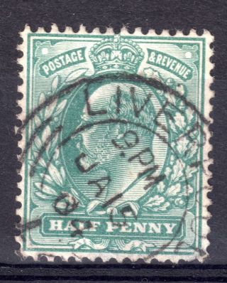 Gb = Town/village Cancel.  On E7 Stamp - Liverpool (lx),  Scottish Thin Arcs Type photo
